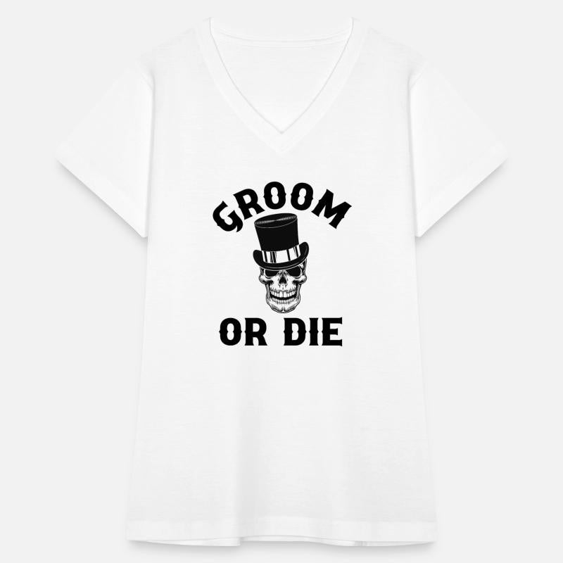 Gothic Wedding Groom Or Die Skull Top Hat Design