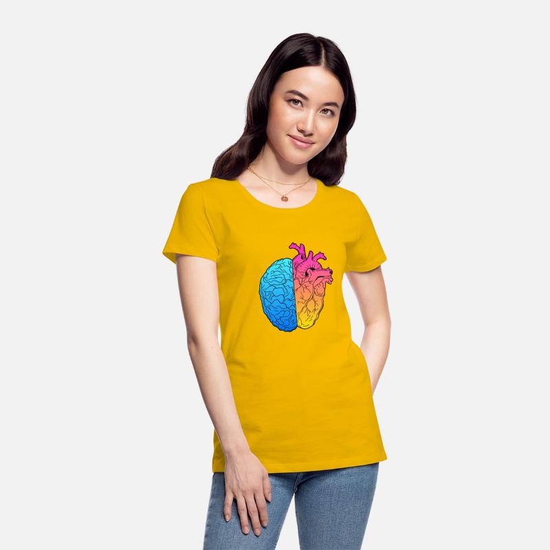 Gradient Heart mixed with a Brain