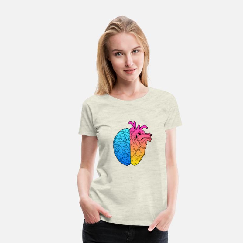 Gradient Heart mixed with a Brain