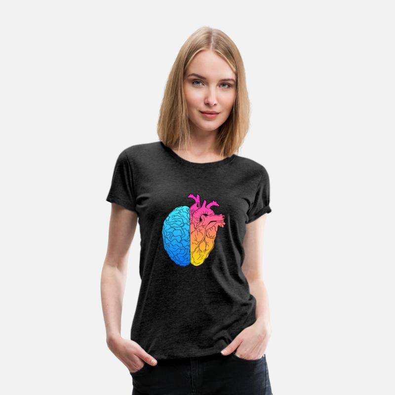 Gradient Heart mixed with a Brain