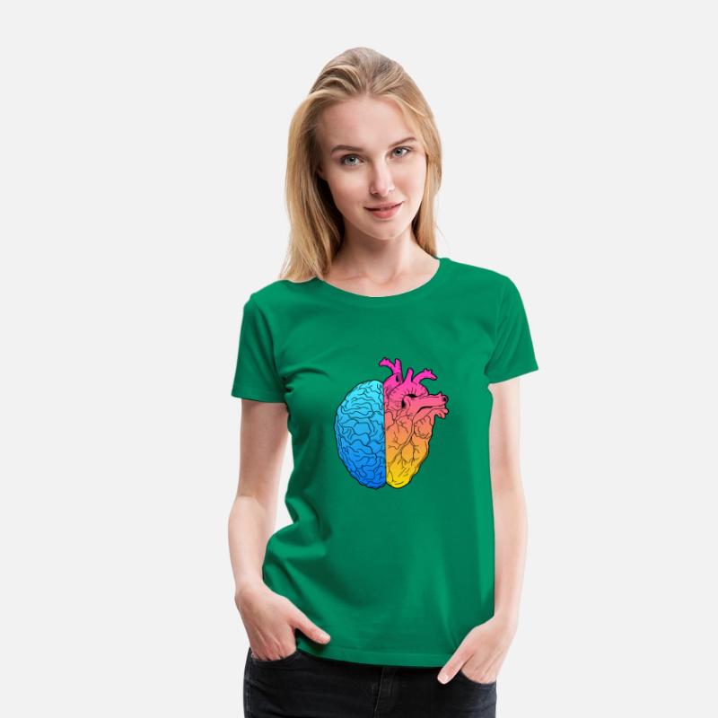 Gradient Heart mixed with a Brain