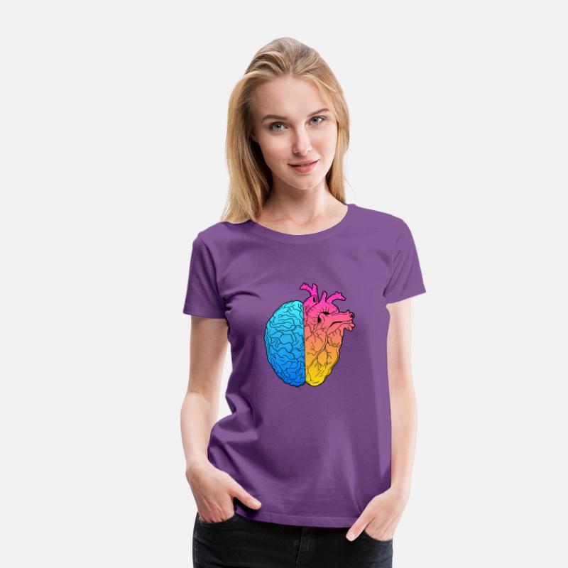 Gradient Heart mixed with a Brain