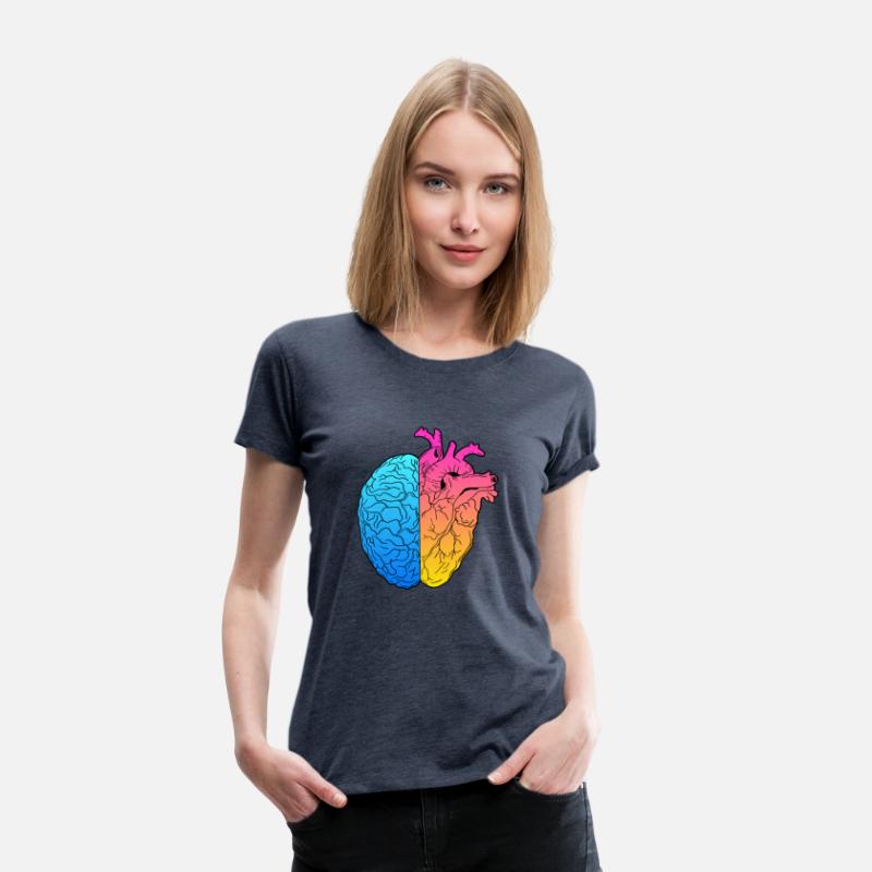 Gradient Heart mixed with a Brain