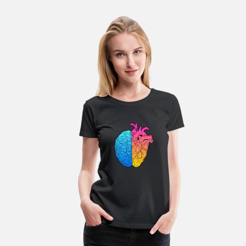 Gradient Heart mixed with a Brain