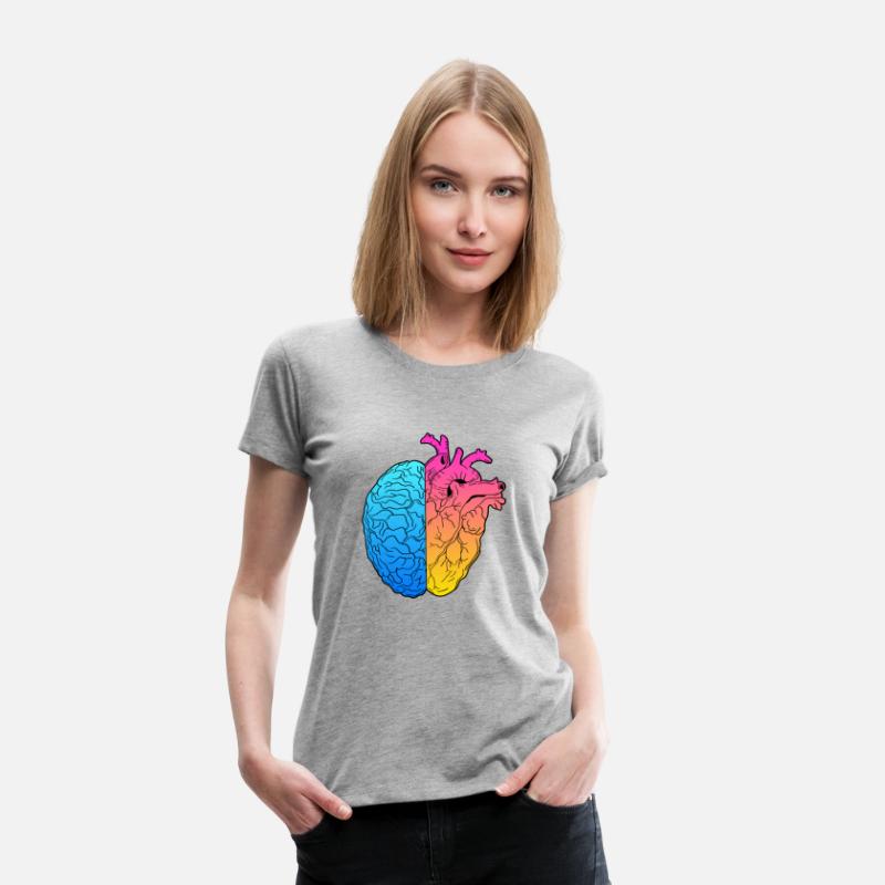 Gradient Heart mixed with a Brain