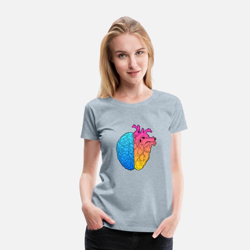 Gradient Heart mixed with a Brain