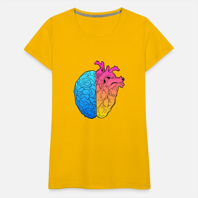 Gradient Heart mixed with a Brain