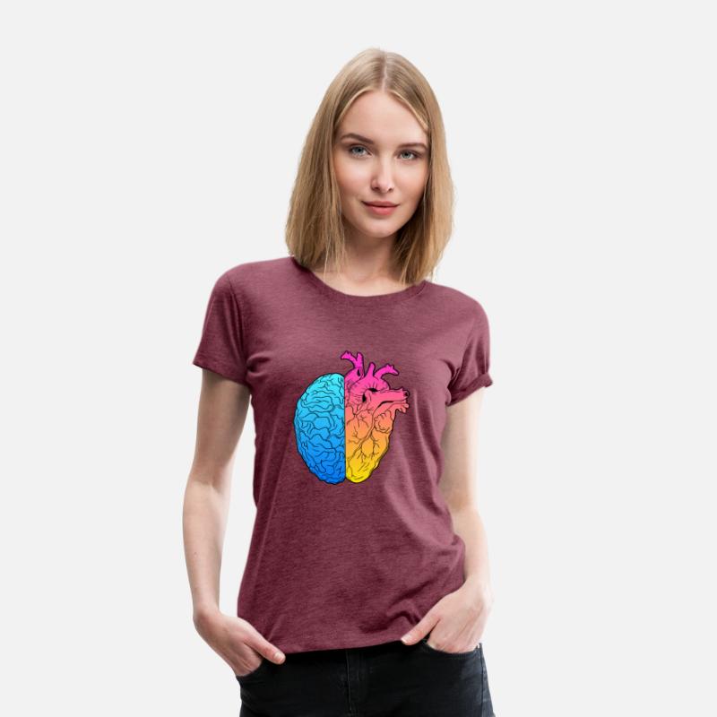 Gradient Heart mixed with a Brain