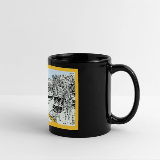 Graphic art design The road in the mountains