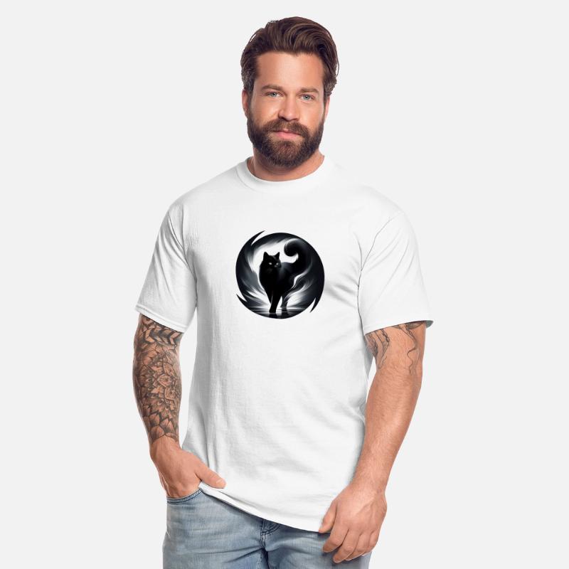 Mysterious and Elegant Black Cat Walking in Light