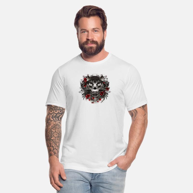 mysterious cat in the dark rose garden