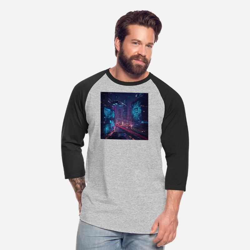 Neon cyberpunk city digital dreamer for men