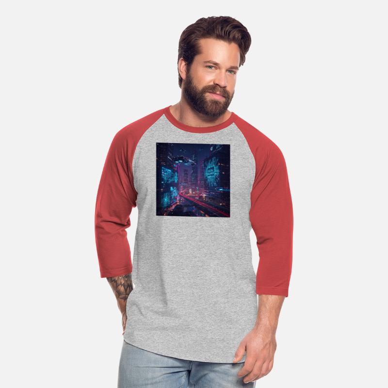 Neon cyberpunk city digital dreamer for men