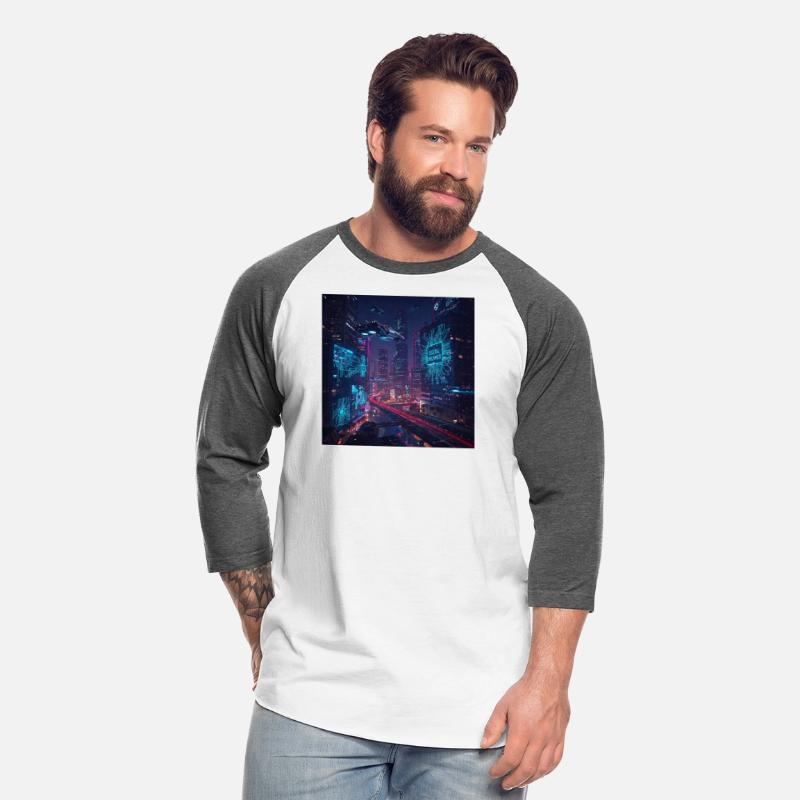 Neon cyberpunk city digital dreamer for men