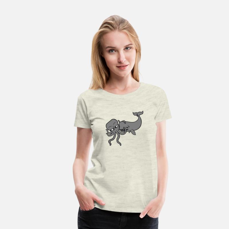 Octopus whale fighting deep sea monster spermwhale