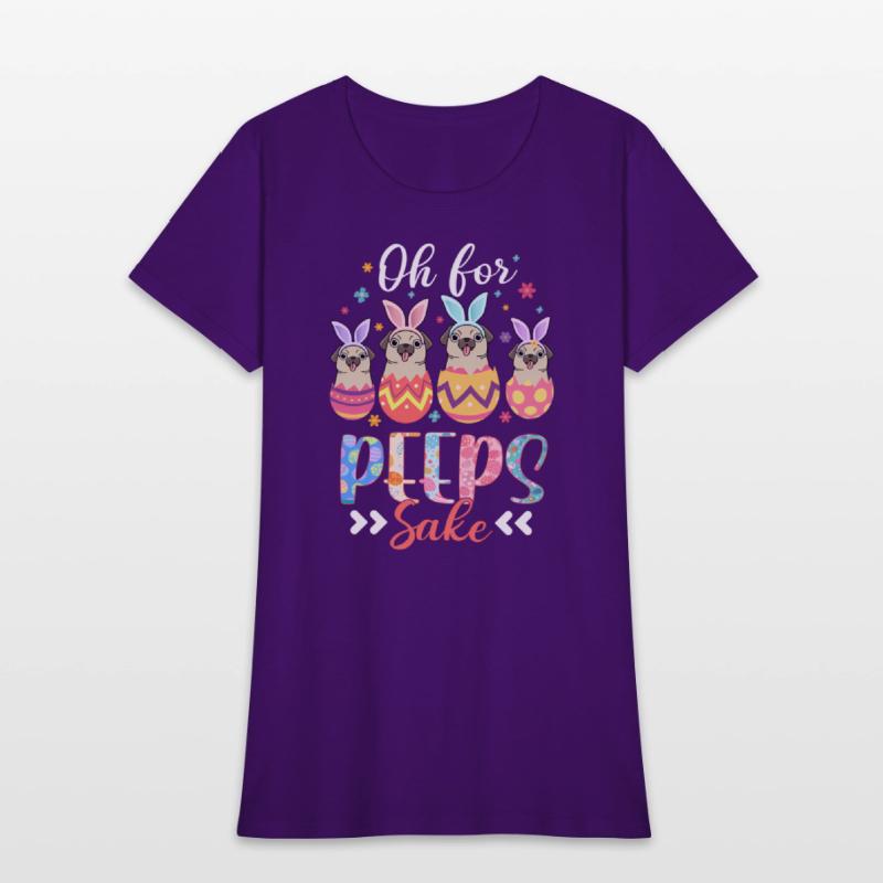 Oh For Peeps Sake Easter Pug Bunny Ear Egg Baet