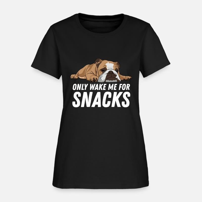 Only Wake Me For Snacks Funny English Bulldog
