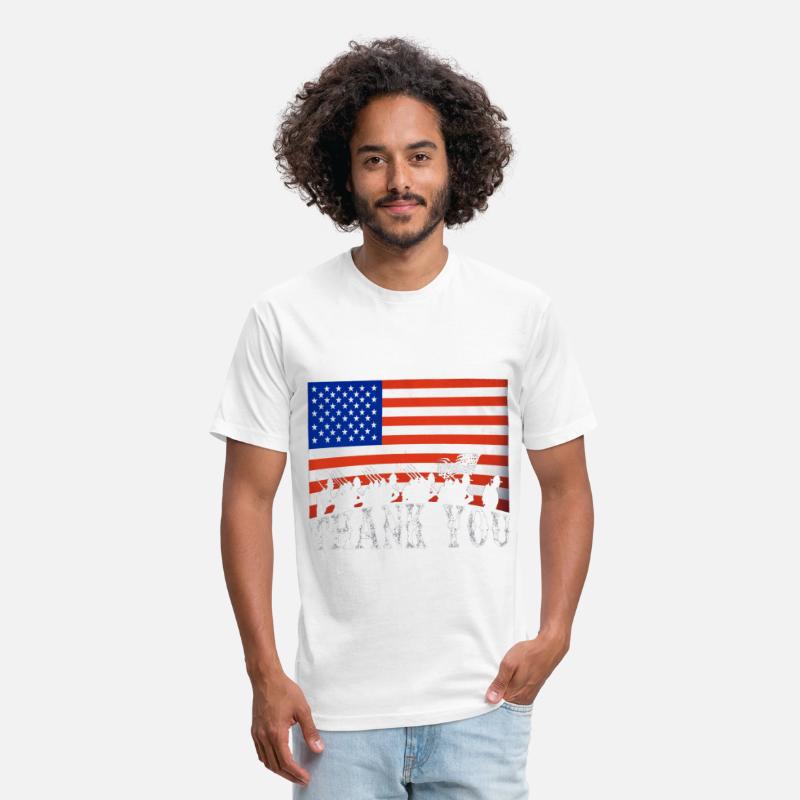 Patriotic 4th of July Thank You Veterans USA Flag