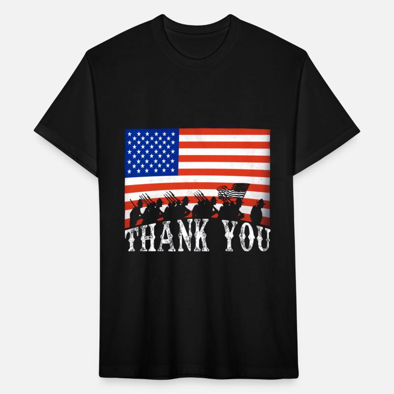 Patriotic 4th of July Thank You Veterans USA Flag