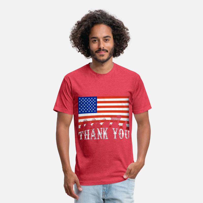 Patriotic 4th of July Thank You Veterans USA Flag