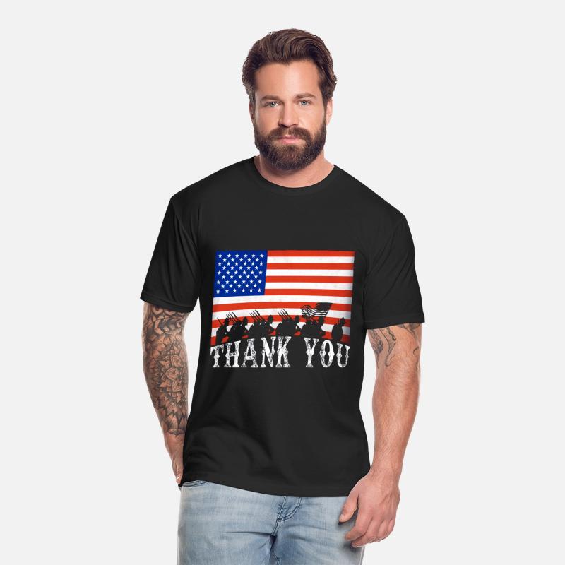 Patriotic 4th of July Thank You Veterans USA Flag