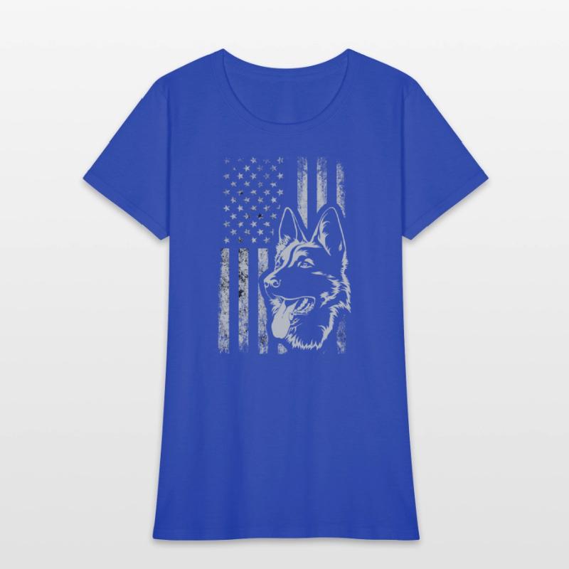 Patriotic German Shepherd American Flag Dog