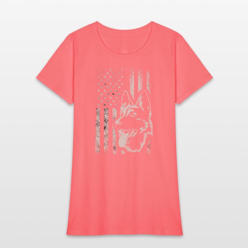 Patriotic German Shepherd American Flag Dog