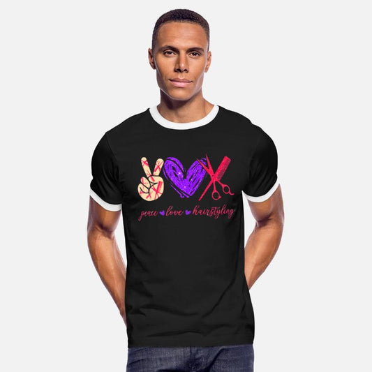 Peace Love Hairstyling Comb Scissors Hairstylist