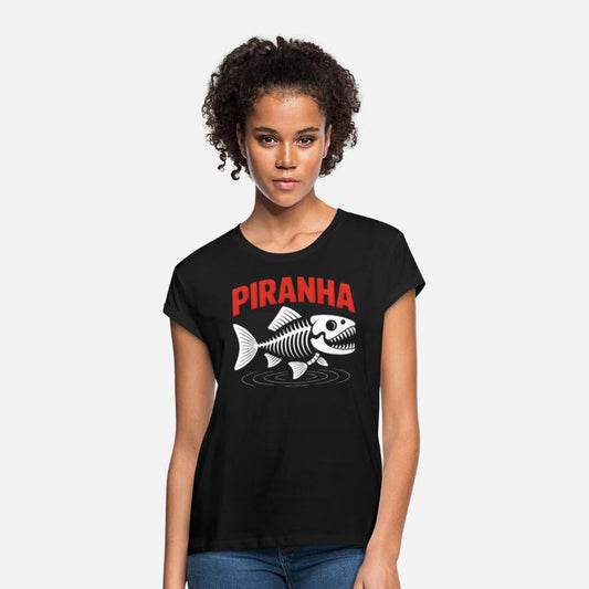 Piranha Skeleton Logo – Bold Predator Style