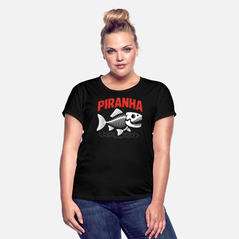 Piranha Skeleton Logo – Bold Predator Style