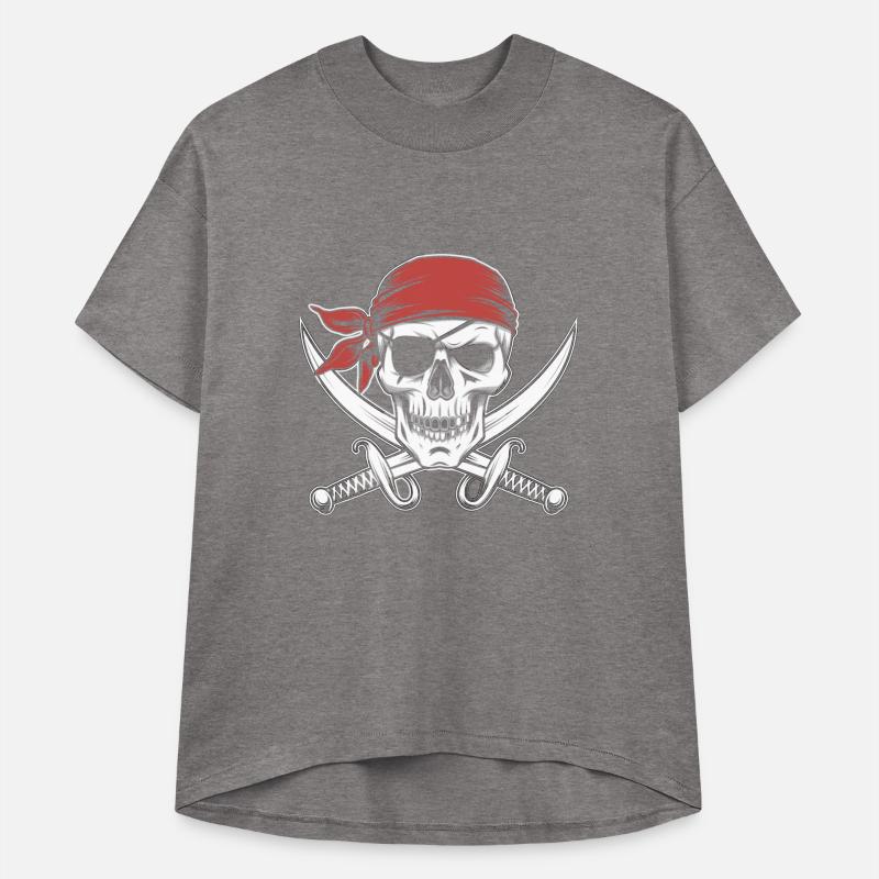 Pirate Skull Crossbones Red Bandana Jolly Roger