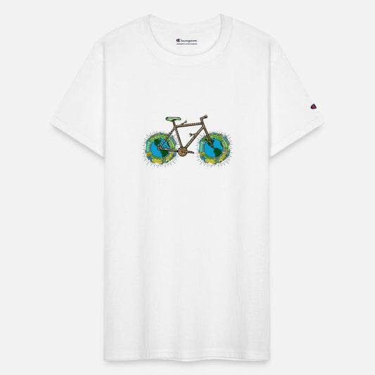 Planet Earth Bike, Cycling Pun, Bicycle Wheel Art