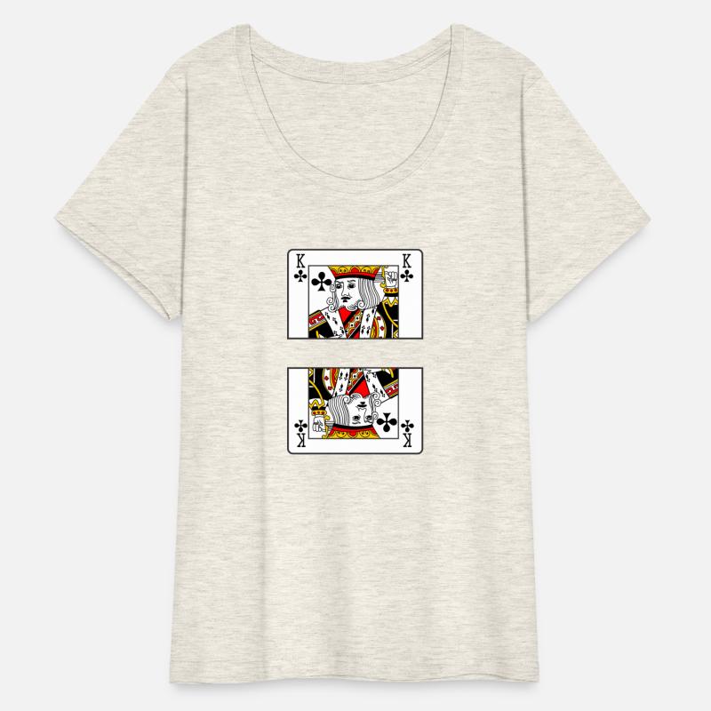 Playing card clover king with banner space