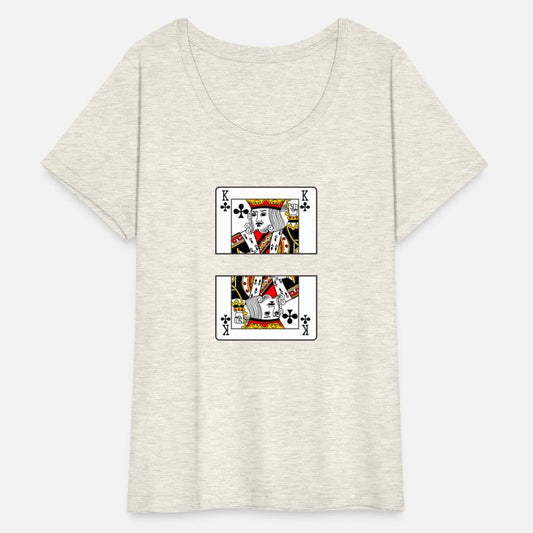 Playing card clover king with banner space