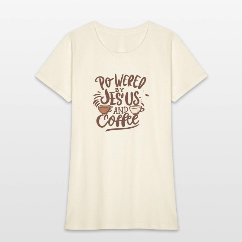 Powered By Jesus and Coffee -Christian Design