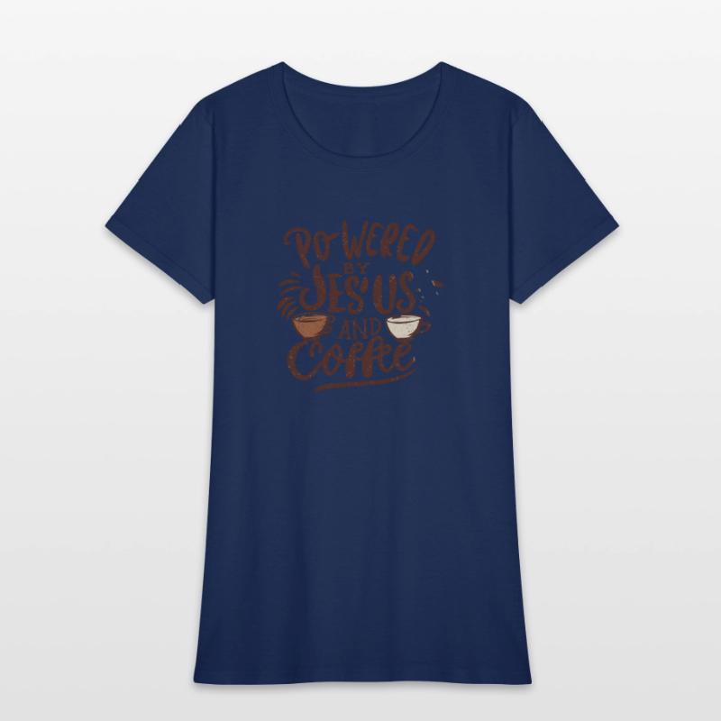 Powered By Jesus and Coffee -Christian Design