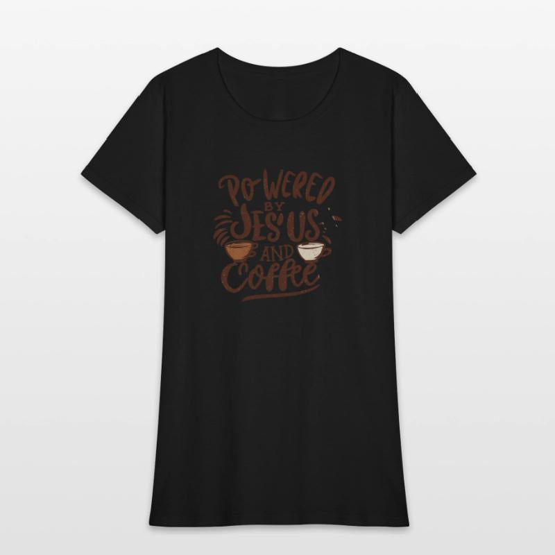 Powered By Jesus and Coffee -Christian Design