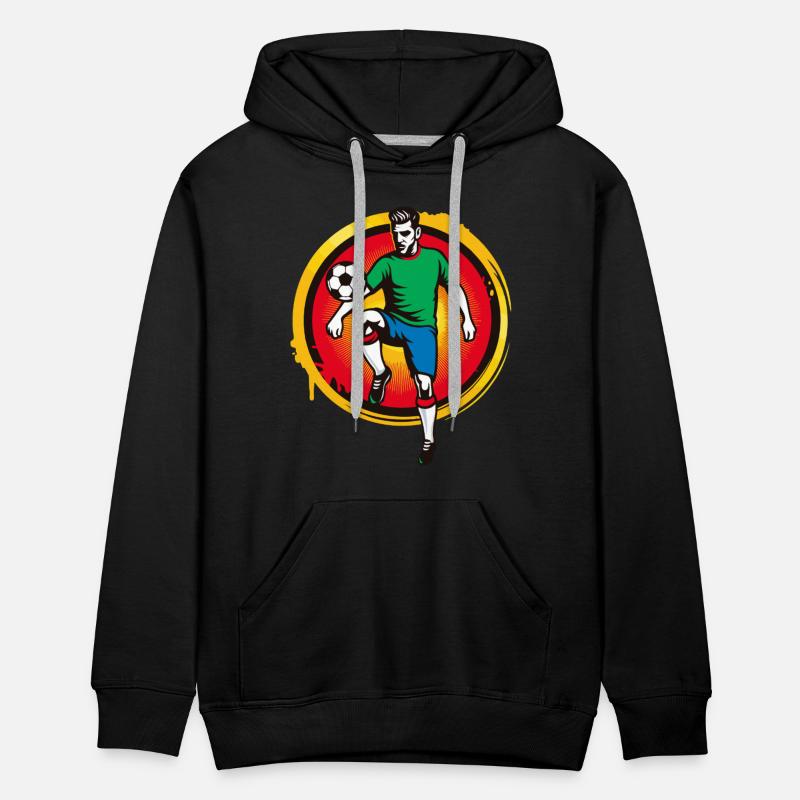 Powerful Soccer Player – Retro Sports Graphic