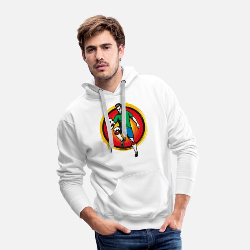 Powerful Soccer Player – Retro Sports Graphic