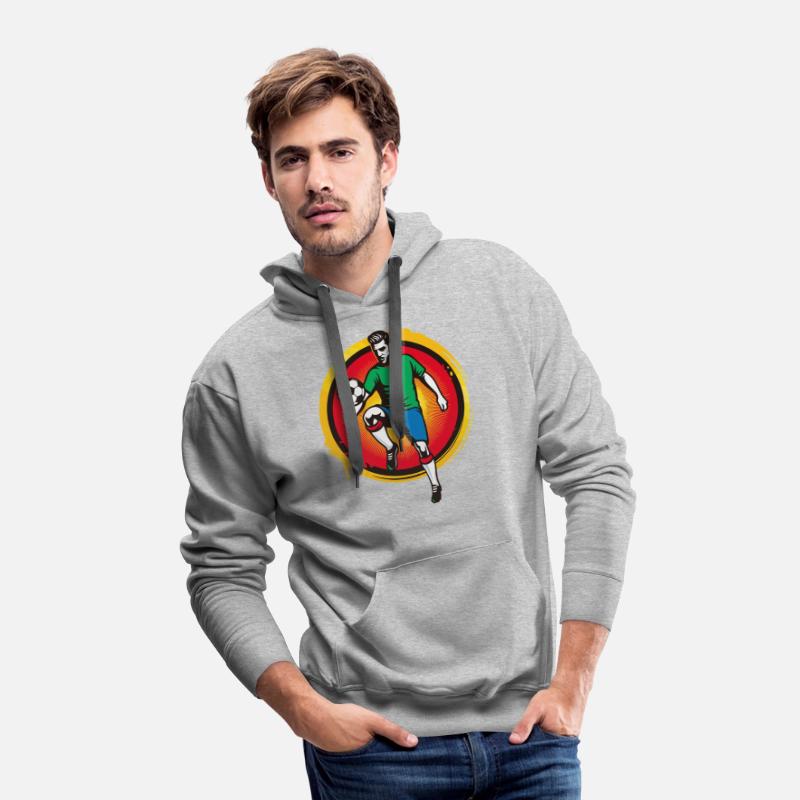 Powerful Soccer Player – Retro Sports Graphic