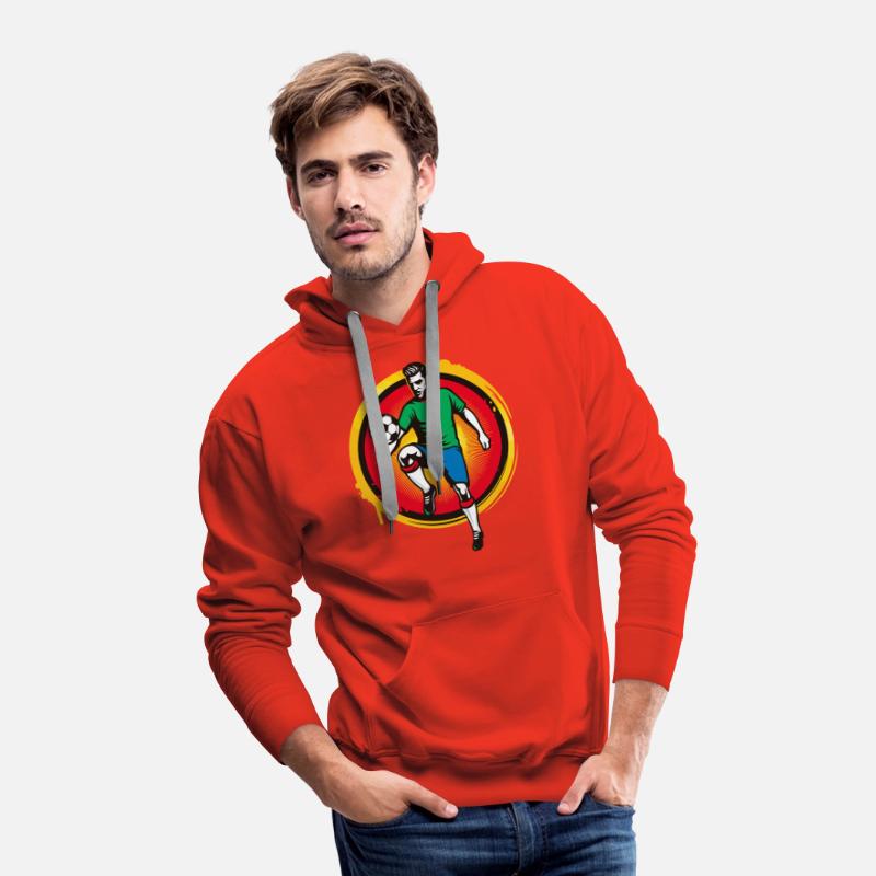 Powerful Soccer Player – Retro Sports Graphic