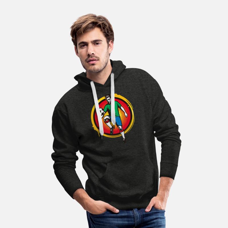 Powerful Soccer Player – Retro Sports Graphic