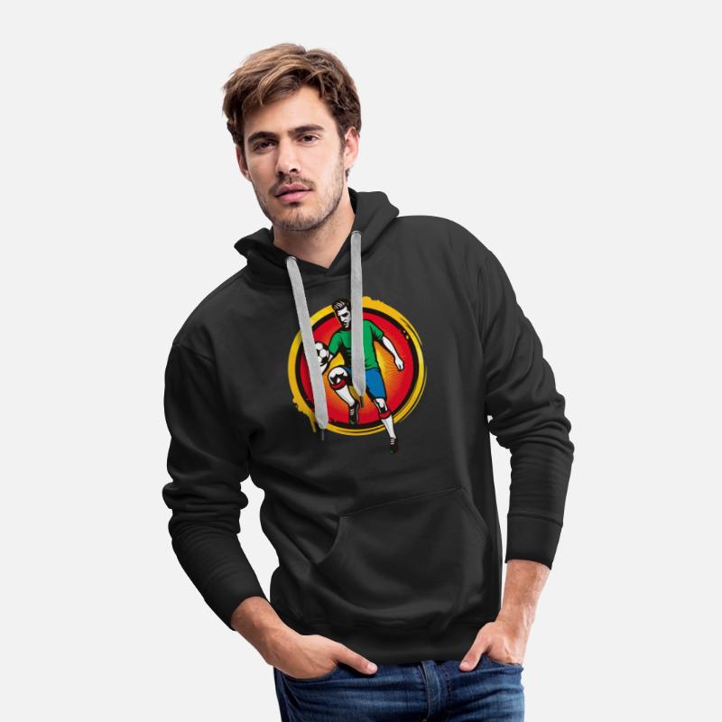 Powerful Soccer Player – Retro Sports Graphic