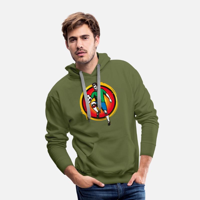 Powerful Soccer Player – Retro Sports Graphic