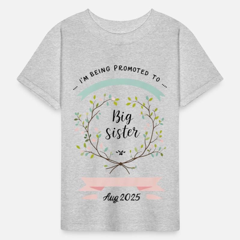 Promoted to Big Sister Shirt – Minimal Floral Wrea