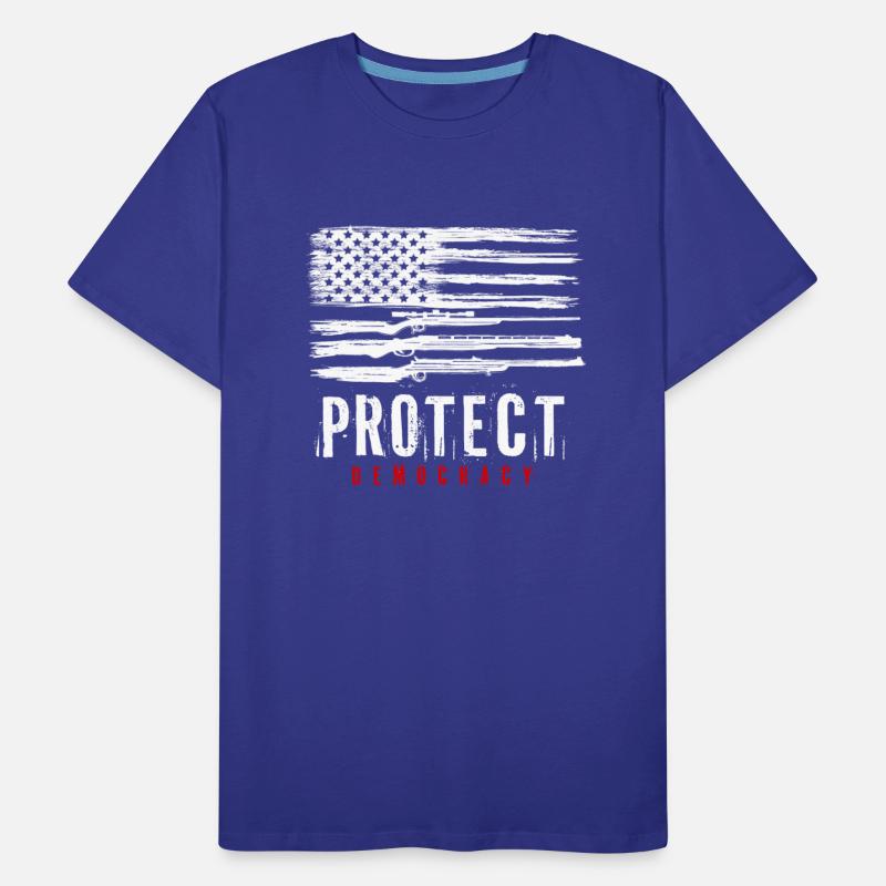 Protect Democrac Distressed US Flag