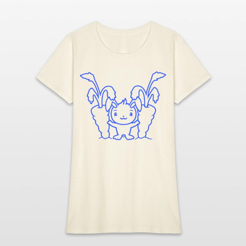 Rabbit Two Large Giant Carrots Harvest Cute Proud