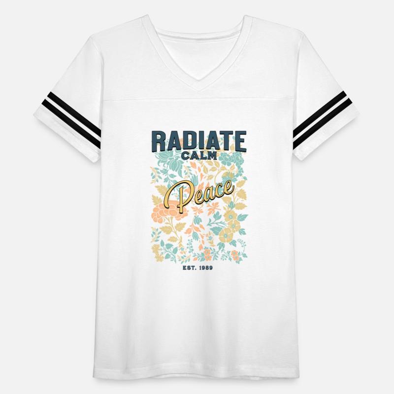 Radiate Calm Peace – Floral Aesthetic Positive Tee