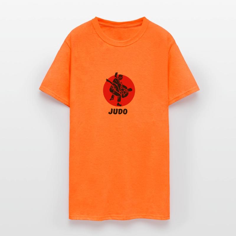 Red And Black Simple Karate T Shirt : judo