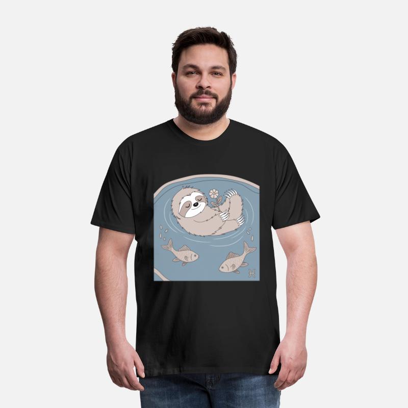 Relaxing Pisces Zodiac Sloth Embracing Serenity